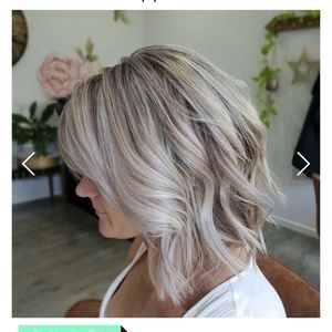 Grey hair topper 14"